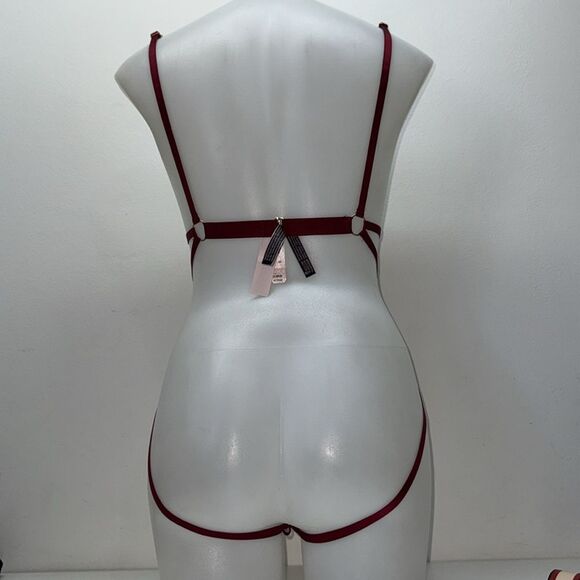 ✨Victoria’s Secret Burgundy Strappy Lace Teddy • One-Piece Lingerie Size XXL NWT - Picture 7 of 7